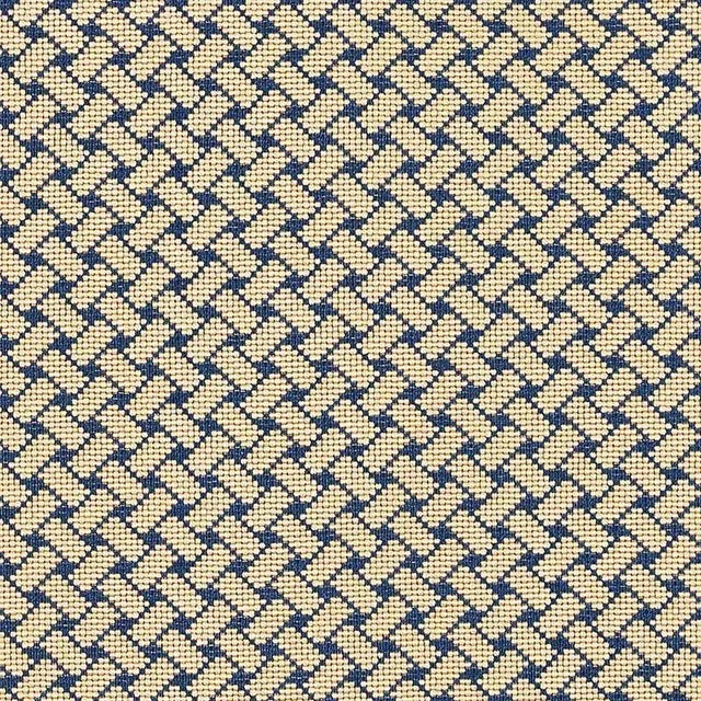 Schumacher Bristol Weave Fabric in Blue For Sale