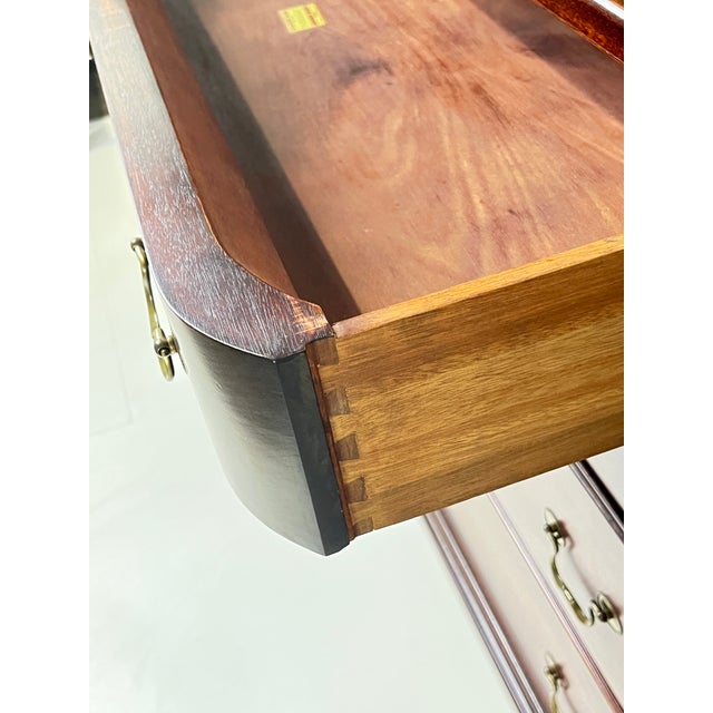 Vintage Georgetown Galleries Attributed Mahogany Bowfront Buffet For Sale - Image 10 of 18