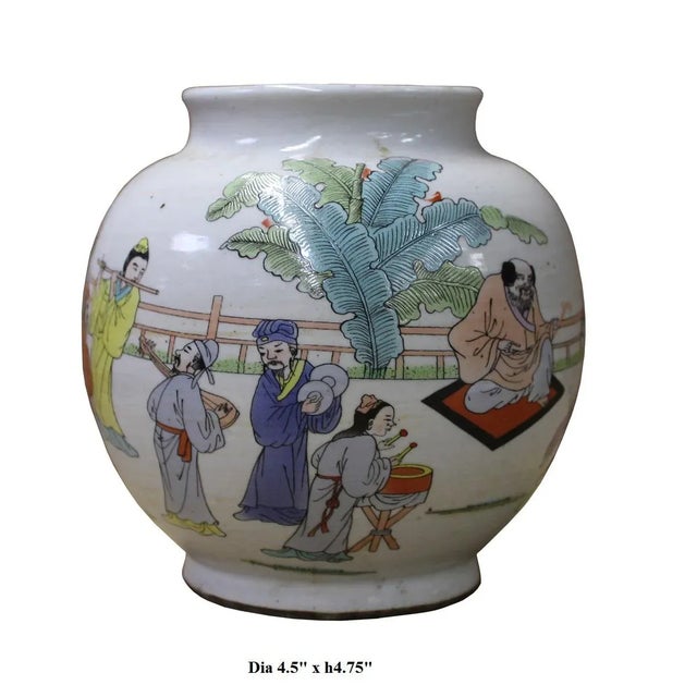 Chinese Graphic Ceramic Vase For Sale - Image 5 of 5