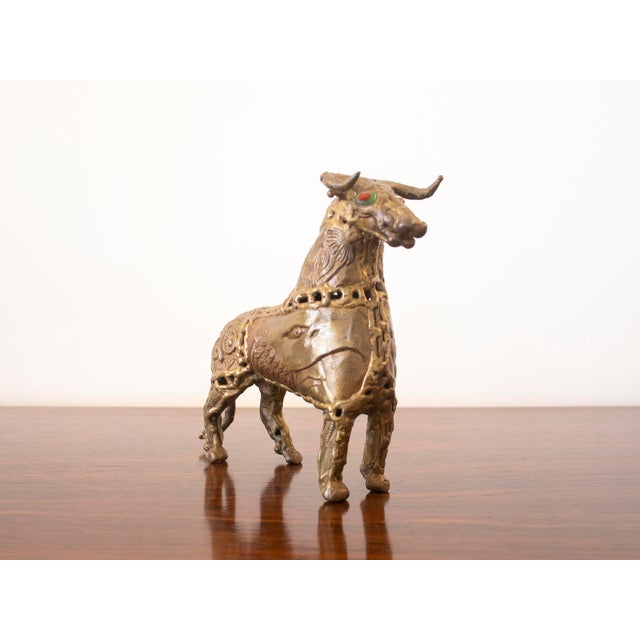 1970s Brutalist Brass Bull by Pal Kepenyes For Sale - Image 9 of 9