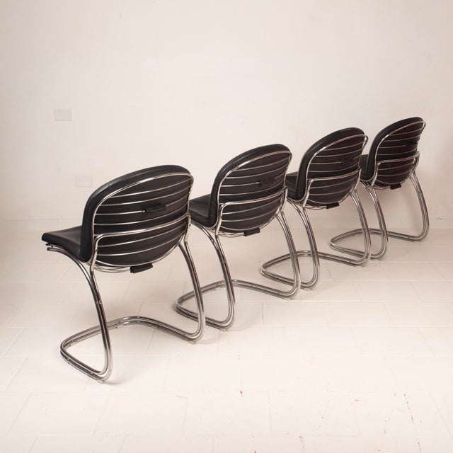 Metal Sabrina Chairs by Gastone Rinaldi for Rima Padova, 1970s, Set of 4 For Sale - Image 7 of 18