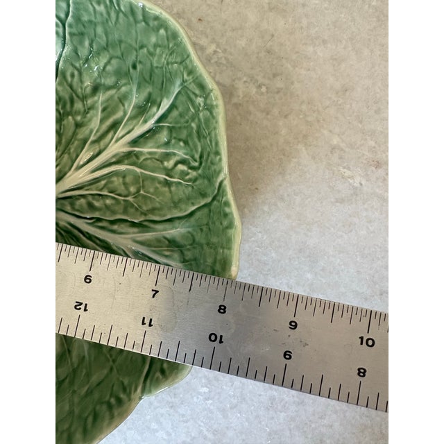 Mid 20th Century Vintage Cabbage Leaf Bordallo Pinheiro Ceramic Bowls. Set of 2 For Sale - Image 5 of 5