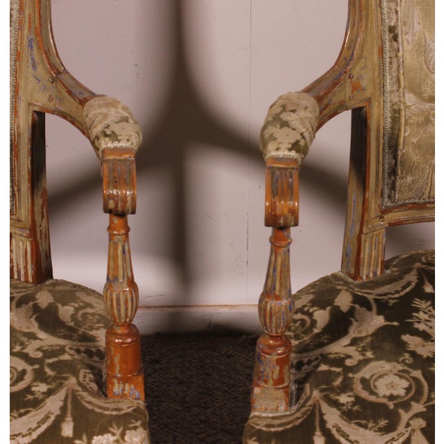 Wood 18th Century Louis XVI Cabriolet Armchairs, Set of 2 For Sale - Image 7 of 16