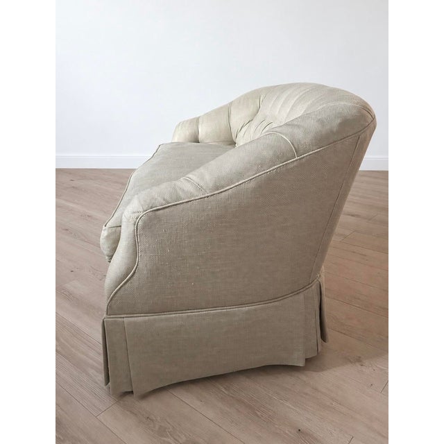 Textile Century Furniture Tufted Loveseat. For Sale - Image 7 of 8