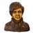 1971 Vintage Glazed Art Bust Sculpture Attributed to Robert Cole For Sale