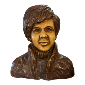 1971 Vintage Glazed Art Bust Sculpture Attributed to Robert Cole