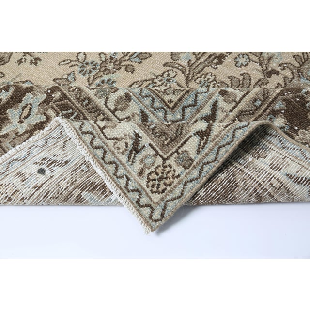 Mid 20th Century Handwoven With Intricate Floral and Geometric Motif - Ideal for Living Rooms Studies or Curated Interiors -9' 10'' X 13' For Sale - Image 13 of 13