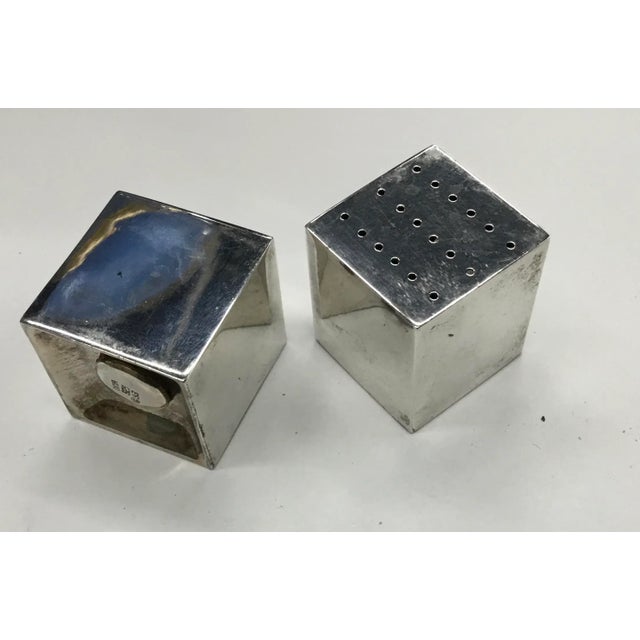 Late 20th Century Vintage Mexican Sterling Silver Salt and Pepper Shakers For Sale - Image 5 of 9