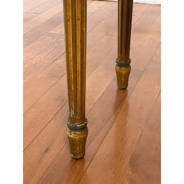 French Louis XVI Style Tabouret Stool With Cane Top and Green Painted Accents, Early 20th C. For Sale - Image 13 of 18