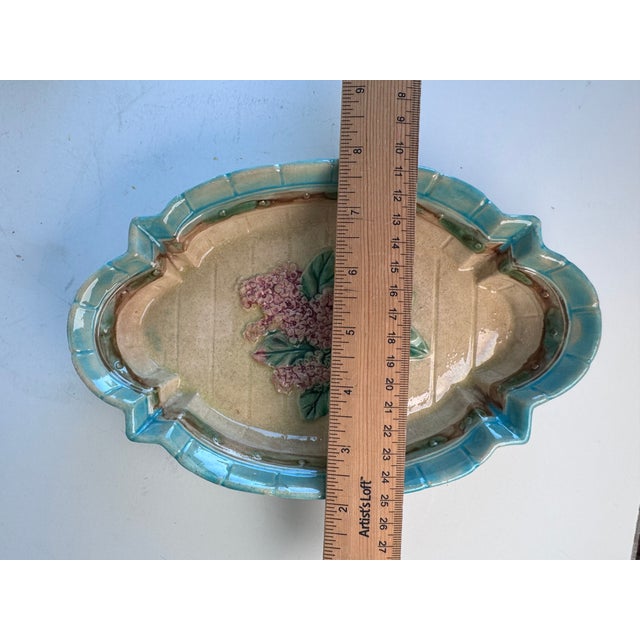 Late 19th Century Majolica Trinket Dish With Lilacs For Sale In San Francisco - Image 6 of 7