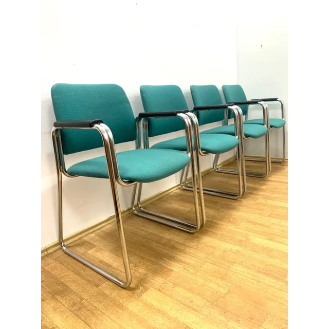 Armchairs, Czechoslovakia, 1970s, Set of 4 For Sale - Image 6 of 11