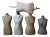 French Dressmaker's Mannequin Busts, Set of 5 For Sale