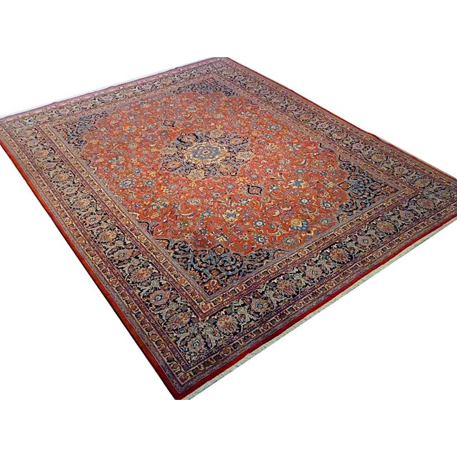 Vintage Kashan Rug, 1980s For Sale - Image 11 of 12