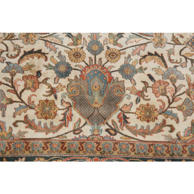 Late 20th Century Late 20th Century Floral All Over Traditional Oriental Indo Agra Area Rug For Sale - Image 5 of 11