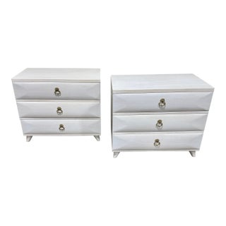 Vintage Red Lion Dorothy Draper Styler 3 Drawer Chests - A Pair For Sale