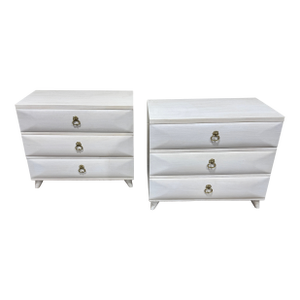 Vintage Red Lion Dorothy Draper Styler 3 Drawer Chests - A Pair