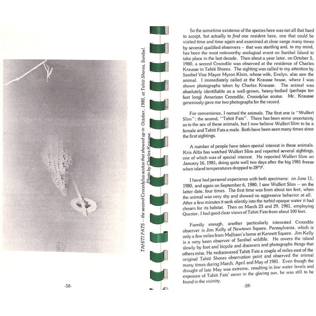 White "Jaws, Too: The Story of Sanibel's Alligators and Other Crocodilians" 1981 Campbell, George R. For Sale - Image 8 of 10