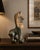 A commanding vintage Thai Singha (Guardian Lion) sculpture, expertly cast in hollow bronze and finished with a beautifully...