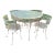 Russell Woodard Style Mid-Century Classic Parisian Patio Set, 5 Pieces For Sale