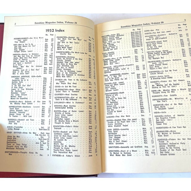 1952 & 1954 Sunshine Magazine Books - a Pair For Sale - Image 4 of 10