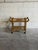 Vintage Danish modern tea trolley or bar cart crafted in solid oak with a beautiful ceramic tile top featuring a floral...