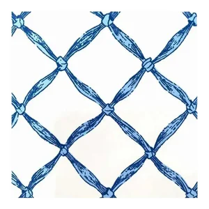 Vintage Scalamandre Trompe L’Oeil Normandy Blue Ribbon, French Wallpaper, 1986