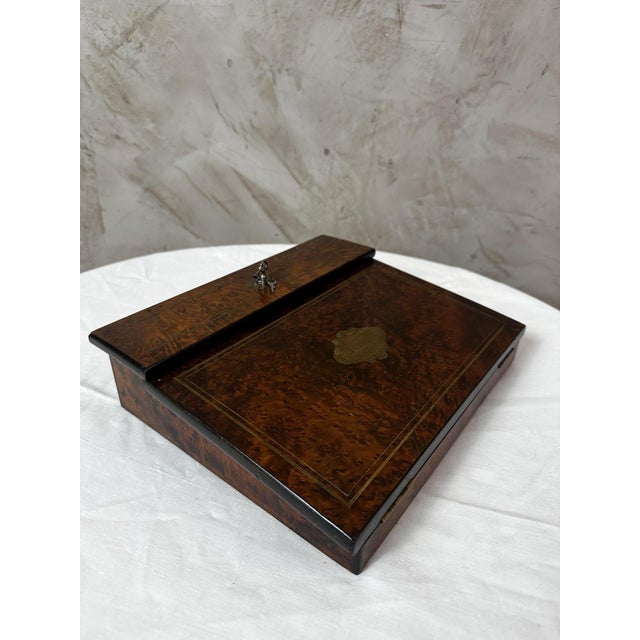 Napoleon III Secretariat in Burr Walnut, 1880 For Sale - Image 3 of 14