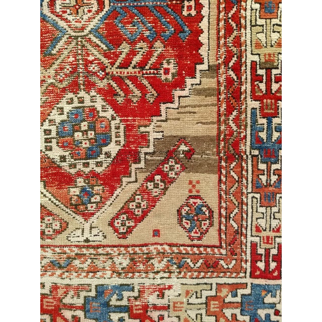 19th Century Handwoven Anatolian Village Area Rug, Wool, Vegetable Dyed' 4' x 5' For Sale - Image 18 of 18