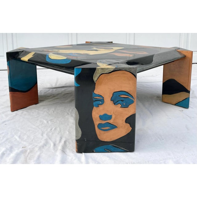 Black 1993 Pop Art Signed Original Coffee Table by Robert Fischer For Sale - Image 8 of 13