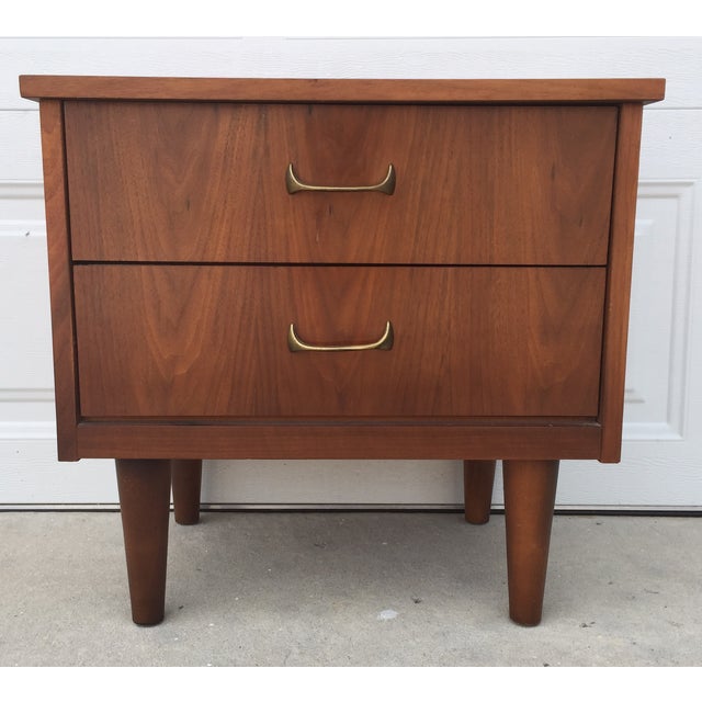 MidCentury Walnut Nightstand Chairish