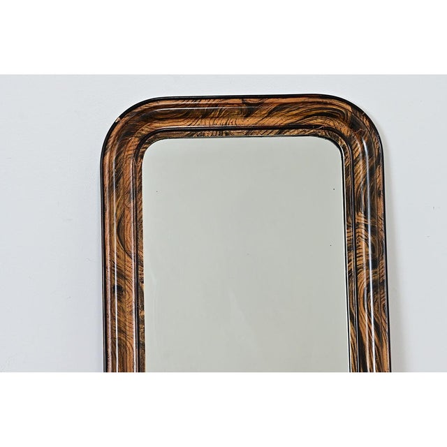 French French 19th Century Faux Bois Louis Philippe Mirror For Sale - Image 3 of 8