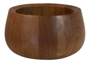 Dansk Designs Danish Modern Teak Wood Rounded Salad/Fruit Bowl Ihq Malaysia