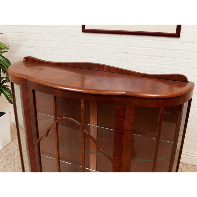 Wood English Walnut Antique Curio For Sale - Image 7 of 12