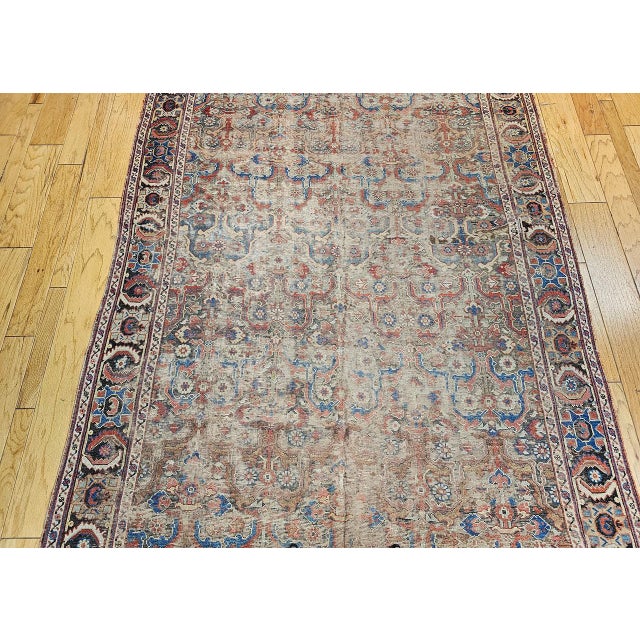 Antique Caucasian Karabagh Gallery Rug, Handwoven Pistachio Green & Yellow, 1850s, 7' x 19' For Sale - Image 17 of 18