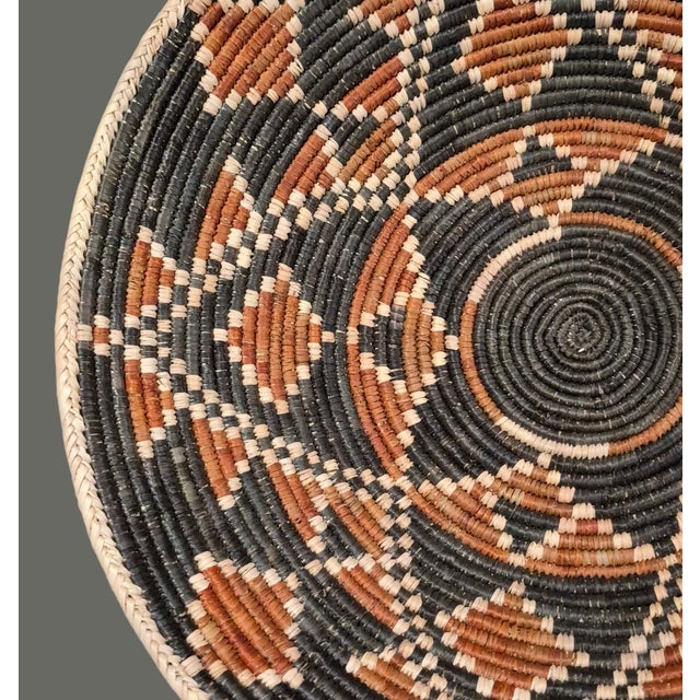 Mid 20th Century Vintage Tribal African Zulu Hand Weaved Basket For Sale - Image 5 of 11