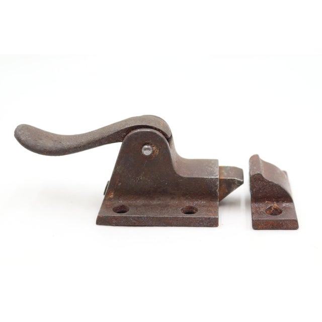 Traditional Antique Cast Iron Transom Window Latch For Sale - Image 3 of 4