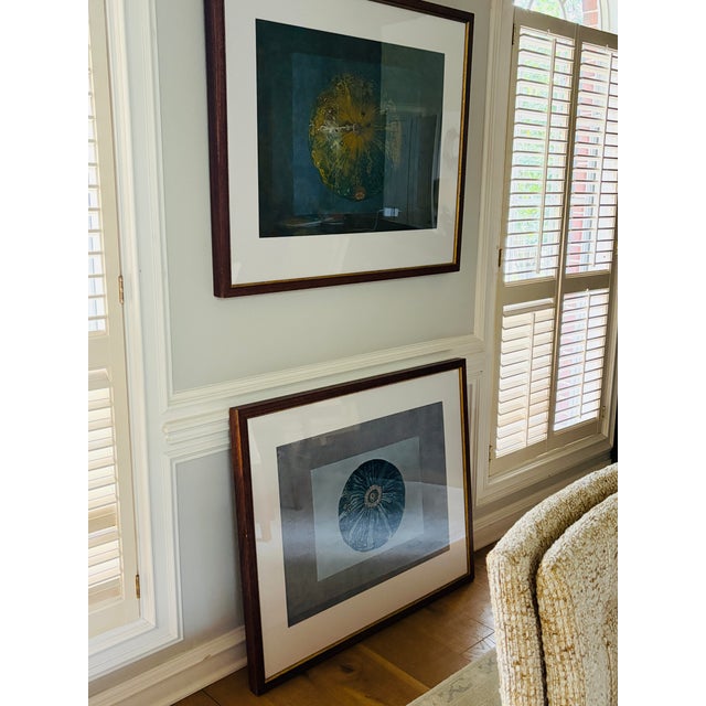 A striking pair of contemporary original oil on paper paintings featuring beautifully rendered heirloom gourds, each...