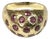 10k Yellow Gold and Ruby Dome Ring Vintage For Sale