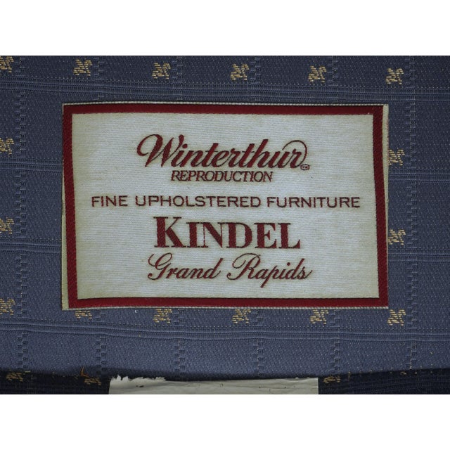 Pair Kindel Philadelphia Clawfoot Wing Back Chairs For Sale - Image 15 of 18