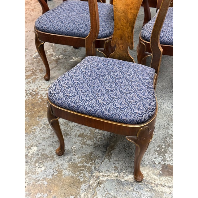 Blue Henredon Vintage Folio Queen Anne Dining Chairs, Set of Six For Sale - Image 8 of 13