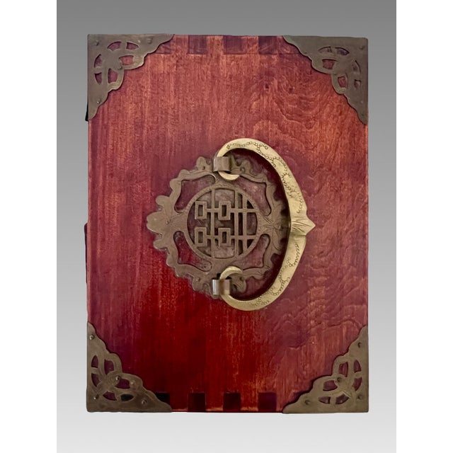 Wood Large Jade Panel and Rosewood Chinese Jewelry Box, Republic Period, Shanghai For Sale - Image 7 of 9