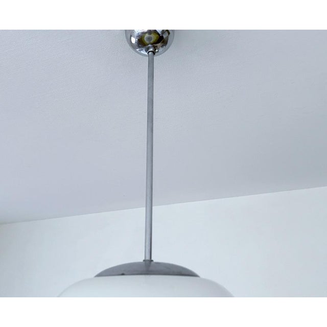 Art Deco Bauhaus Glass Pendant Light, 1930s For Sale - Image 14 of 15