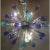 Murano Glass Sputnik Chandelier With Blue Air Drops and Kromo Metal Frame All murano glass big drops are in blue with air...