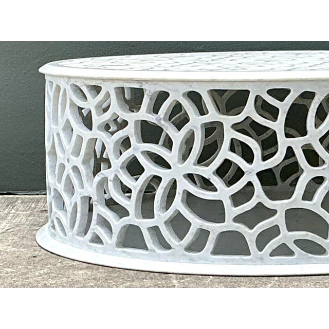 Vintage Baker Pierced Bangle Stone Coffee Table For Sale - Image 12 of 12