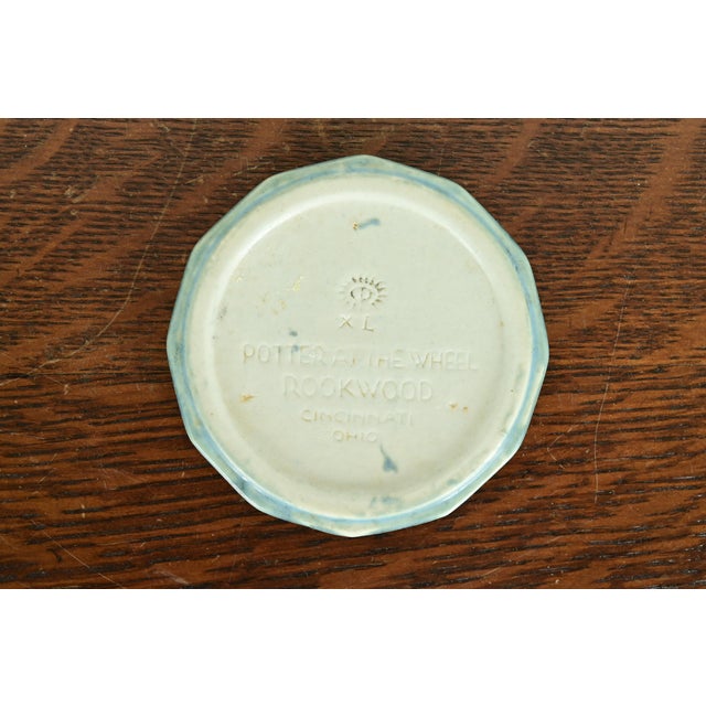 Blue Rookwood Pottery Arts & Crafts Glazed Ceramic "Potter at the Wheel" Paperweight, 1940 For Sale - Image 8 of 11