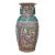Chinese Hand Made Pink Turquoise House People Scenery Graphic Vase For Sale
