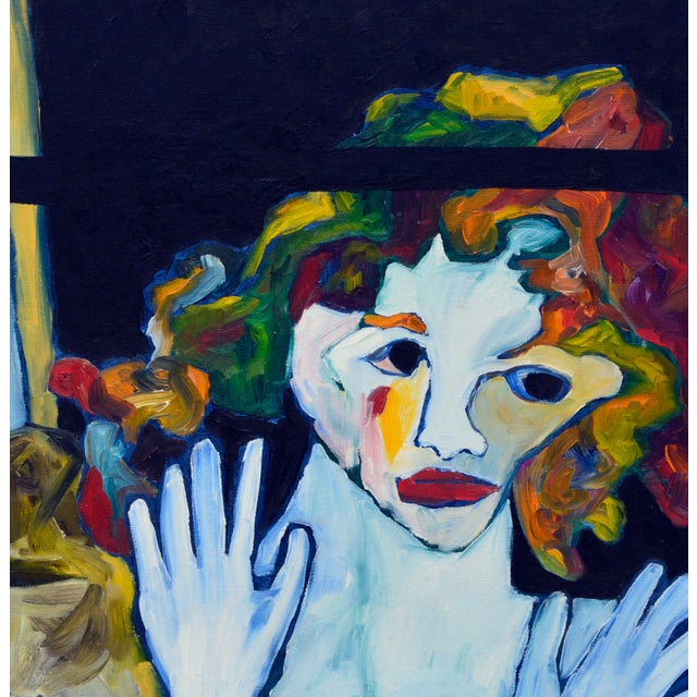The Visitor - Fauvist Figurative Abstract by Carol Swain For Sale - Image 4 of 5