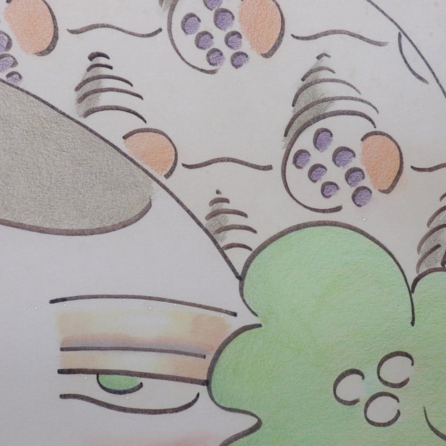 Large scale framed portrait drawing of a lady. Dated 1973 and signed for Sandy by Robert Graham. Framed by Keen Framing in...