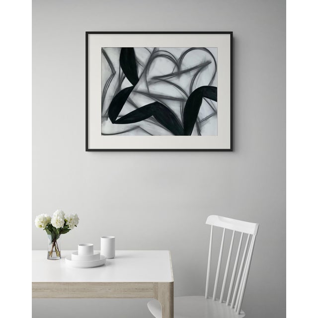 Abstract Contemporary Abstract Charcoal and Gouache on Arches Paper "16j6a-2016" by Alain Clément For Sale - Image 3 of 4
