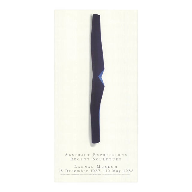 1987 Stephen Intermezzo 'Abstract Expressions Recent Sculpture' Contemporary Blue,White Offset Lithograph For Sale